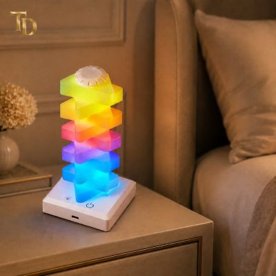 مصباح RGB دوار متعدد الألوان والتصميمات