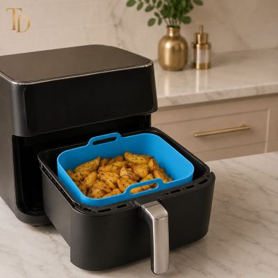 Reusable Silicone Air Fryer Basket with Handles