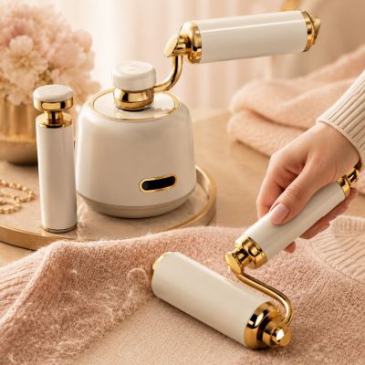 Rechargeable Electric Fabric Shaver & Lint Remover &ndash; 6-Blade, USB Charging with Foldable Handle