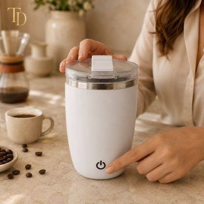 Rechargeable Electric Self-Stirring Cup &ndash; White
