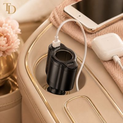 Multi-Port Car Charger with Cigarette Lighter Socket