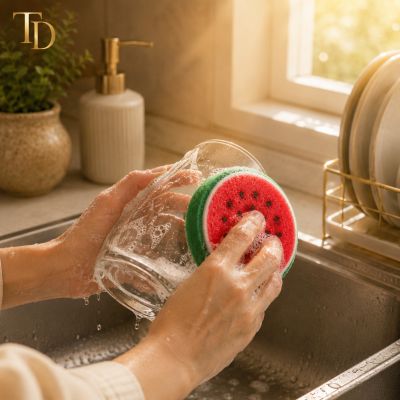 Watermelon Design Dish Cleaning Sponge &ndash; 1 Piece