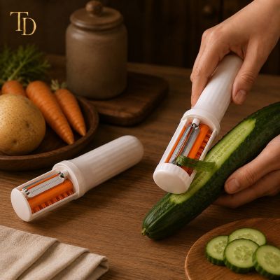 Stainless Steel Vegetable & Fruit Peeler with Cleaning Brush &ndash; 1 Piece