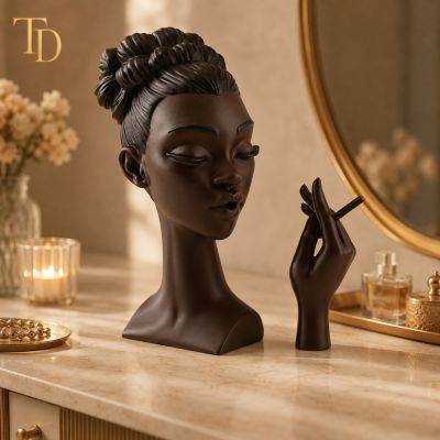 2-Piece Decorative Incense Burner &ndash; Face & Hand Design