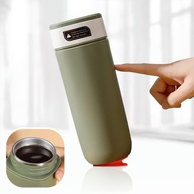 ترمس قهوة للسفر مضاد للسقوط من ذا بيتر هوم مع قاعدة شفط | 480 مل | ستانلس ستيل | مقاوم للتسرب | كوب قهوة بغطاء ومقبض | مثالي للسفر