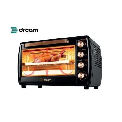 فرن كهربائي دريم 55 لتر بالشواية لون روز جولد