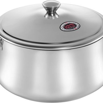  حله زهران كلاسيك بمقابض، مقاس 24 سم، ستانلس ستيل -