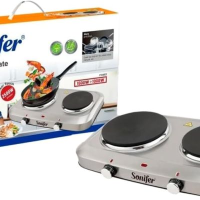 سخان موقد كهربائي مزدوج الشعلات من سونيفر 15.5 سم 2500 وات - SF-3059