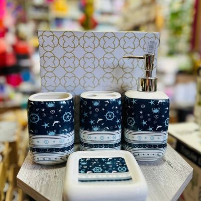 طقم حمام 4 قطع بورسلين 