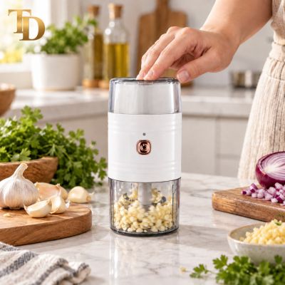 مطحنة وخفاقة حليب كهربائية محمولة 2 في 1 قابلة للشحن Type-C &ndash; أبيض
