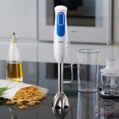 خلاط يدوي مالتي كويك سباجيتي 700 من براون، موديل 3 MQ3025 - أبيض وأزرق، 700.0 واط