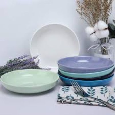 مجموعة أوعية سلطة من البورسلين من amHomel، 6 أوعية، سعة 22 أونصة، للمطبخ، وعاء سلطة - 22 أونصةDollars for import كود B07SQYRK32