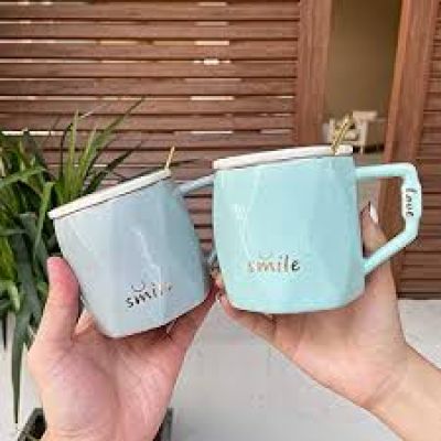 كوب شاي وقهوة سيراميك مع حليب ماجرون باس دايموند ماج ماج كوب 350 مل وردي Dollars for import كود B0986TMSBR