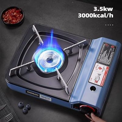  موقد فيكس جرج محمول للاستخدام الخارجي، موقد تخييم، موقد بوتان منزلي، موقد تخييم محمول يعمل بالوقود، موقد طهي للطوارئ - مع حقيبة حمل، رائع للتخييم Dollars for import كود B0CXLF6GWV