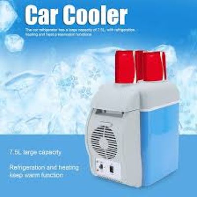 ثلاجة سيارة صغيرة سعة 7.5 لتر، مبرد كهربائي محمول مع حجرة للفريزر، يتميز بالضوضاء المنخفضة وببطانة داخلية آمنة غذائيًا Dollars for import كود  B0CG2DRBH5