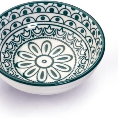 طبق دائري ارابيسك من تشي بروشيا بقطر 8 سم، اخضر/عاجيDollars for import	B09ZP6P2SQ