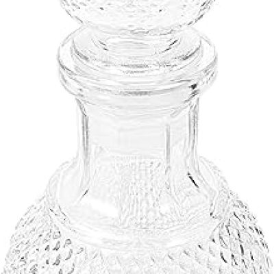 زجاجة نبيذ زجاجية بتصميم بسيط من Luxshiny، موزع مشروبات كحولية، زجاجة ويسكي مثالية للحفلات Dollars for import Dollars for import B09YGDFF8P