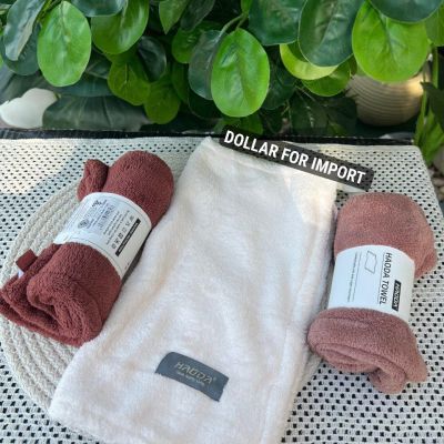 فوطه ميكروفيبر ناعمة من HAODA ✨   مناسبة لتنشيف الشعر أو البشرة، خفيفة وناعمة على الجلد وسريعة الامتصاص جداً.  