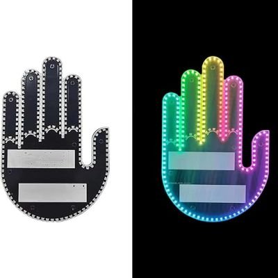 ضوء اصبع سيارة مضحك مع جهاز تحكم عن بعد ضوء سيارة ايماءات اليد Dollars for import	B0D83GQVGJ