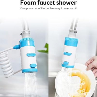 وصلة لحنفية الحوض بتصميم دوار ثلاثية وضعيات التشغيل، للمطبخ والحمام، بخاخ دوار بزاوية 360 درجة، ملحق حوض مطبخ متعدد الوظائف قابل للدوران ومغناطيس ClearDollars for import  	B0CPSCXB3V