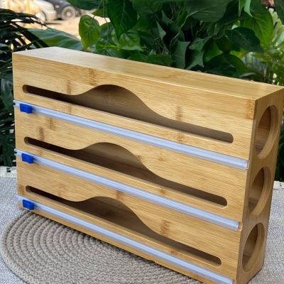 حامل الفويل الخشبي الثلاثي 