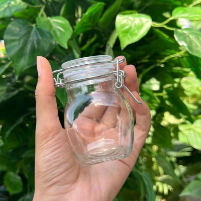 برطمان توابل ميني زجاج شفاف بغطاء محكم  