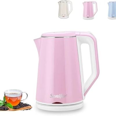 غلاية كهربائية من سونيفر، سعة 1.8 لتر من الفولاذ المقاوم للصدأ، غلاية ذكية للمطبخ والشاي، قطعة واحدة، موديل SF-2076