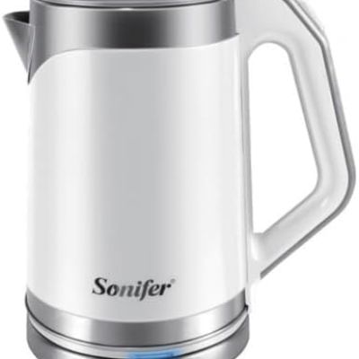 غلاية مياه كهربائية من الفولاذ المقاوم للصدأ من سونيفر، سعة 2 لتر، 1500 وات، موديل SF-2071