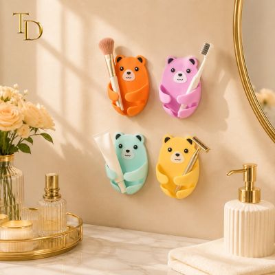 Bear-Shaped Adhesive Plug & Cable Holder
