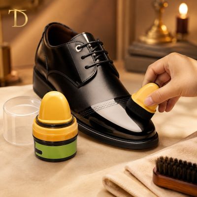 Leather Shoe Care Polish with Built-In Brush